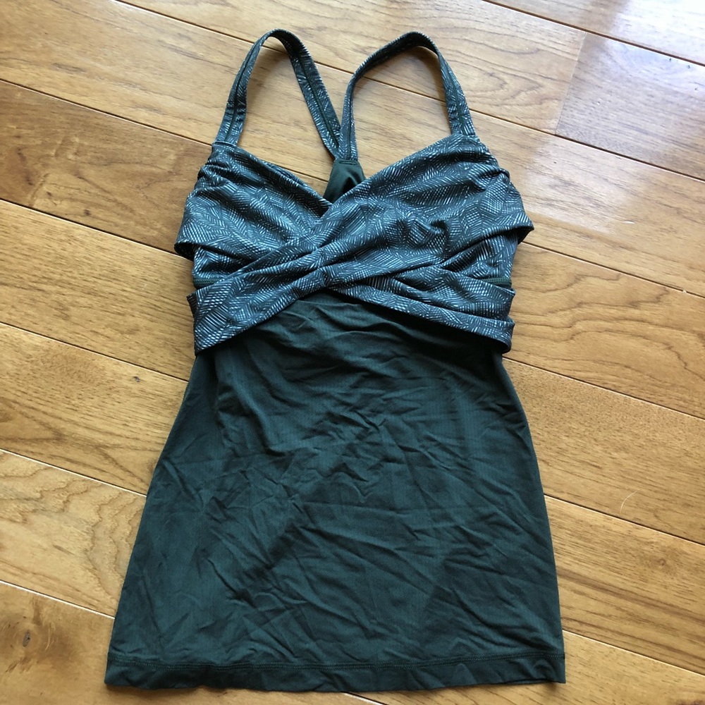 Lululemon olive green tank top
